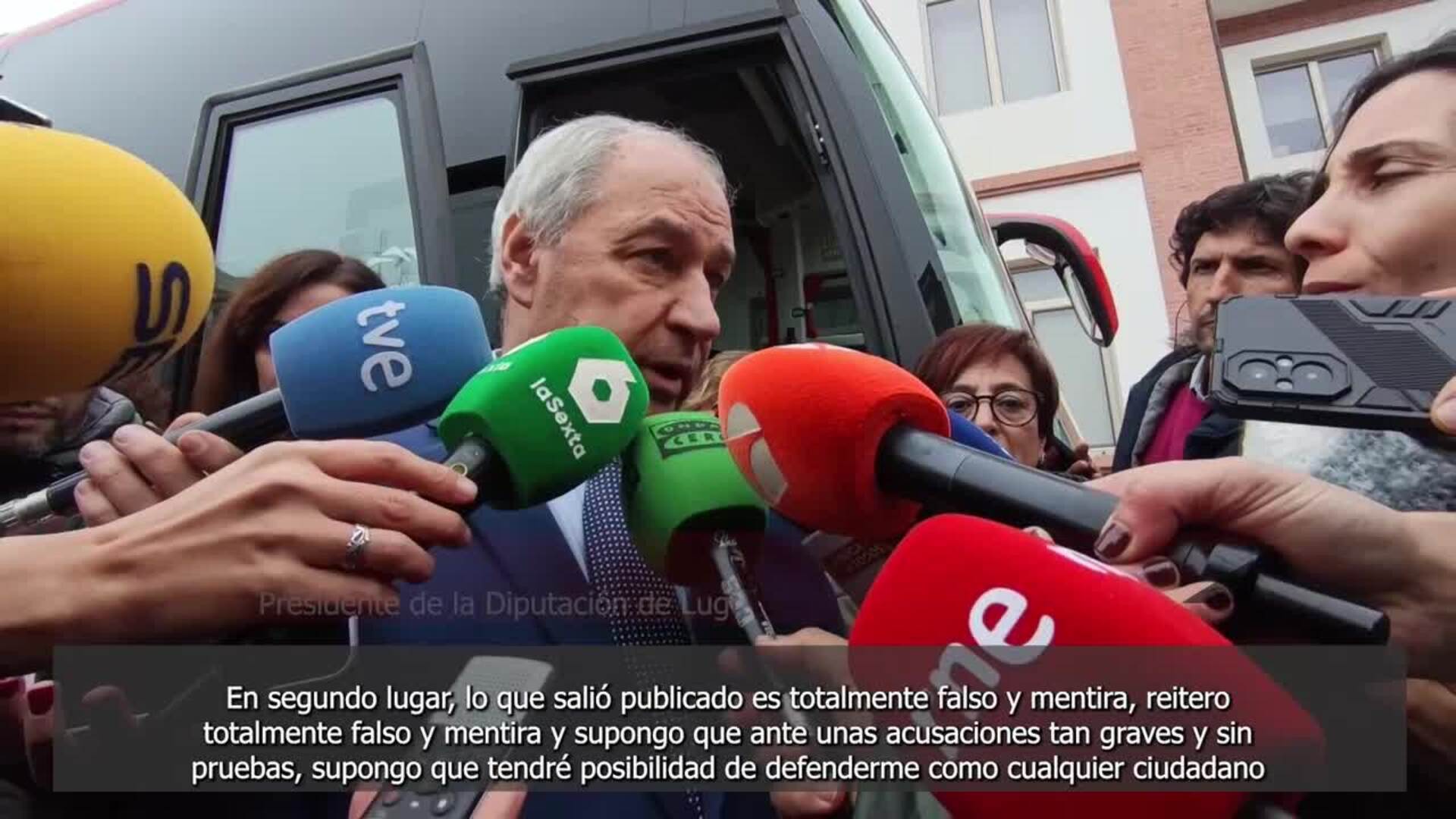 El presidente de la Diputación de Lugo tacha de "falsas" las denuncias por acoso sexual