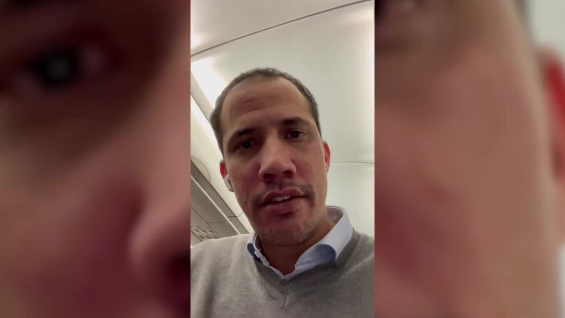 Imagen del opositor venezolano Juan Guaidó llegando a Miami