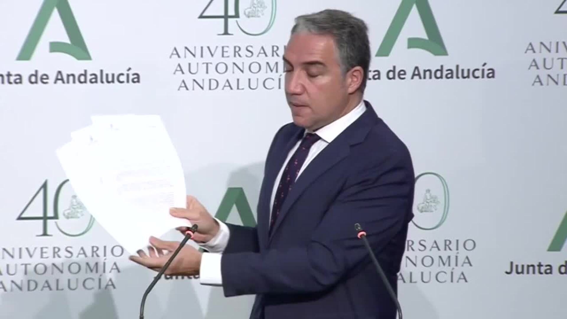 Junta exige reunión de Moreno y Sánchez sobre un plan de sectores afectados por la pandemia