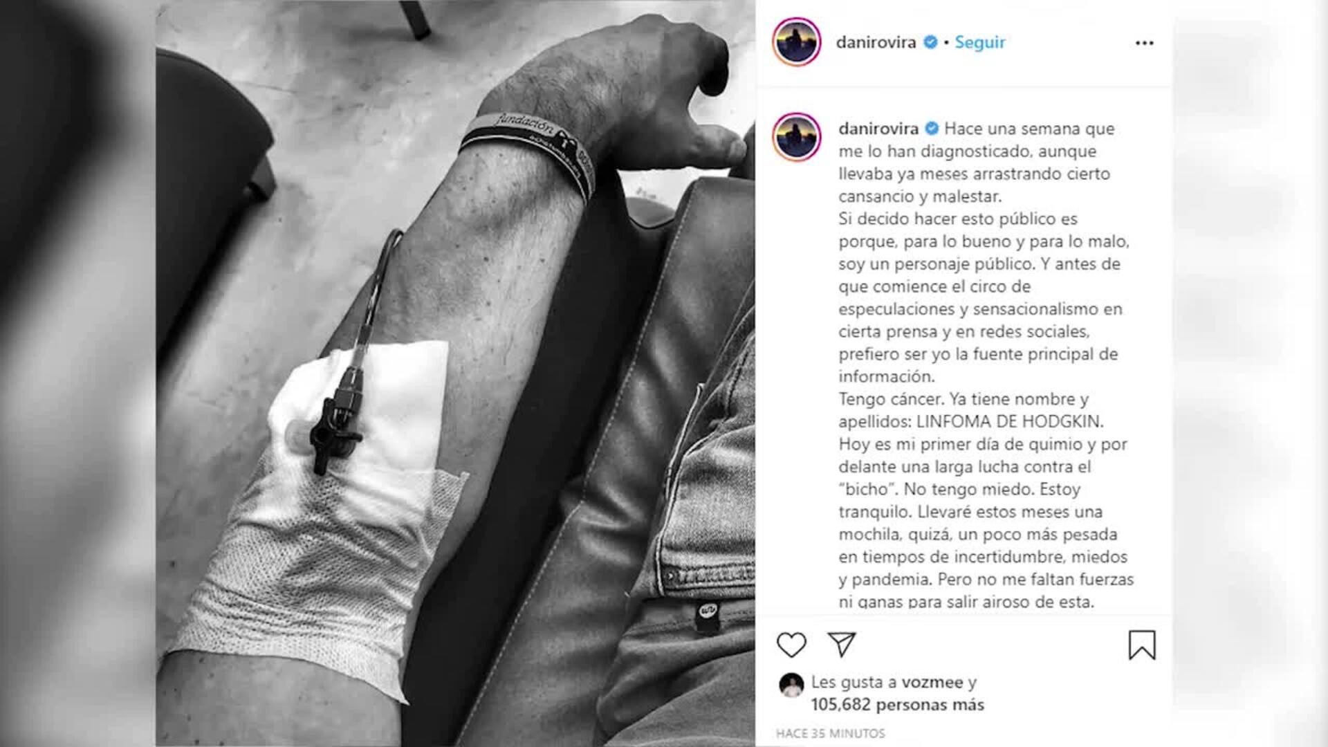 Dani Rovira proclama su victoria en la lucha contra el cáncer: &quot;¡Estoy curado!&quot;