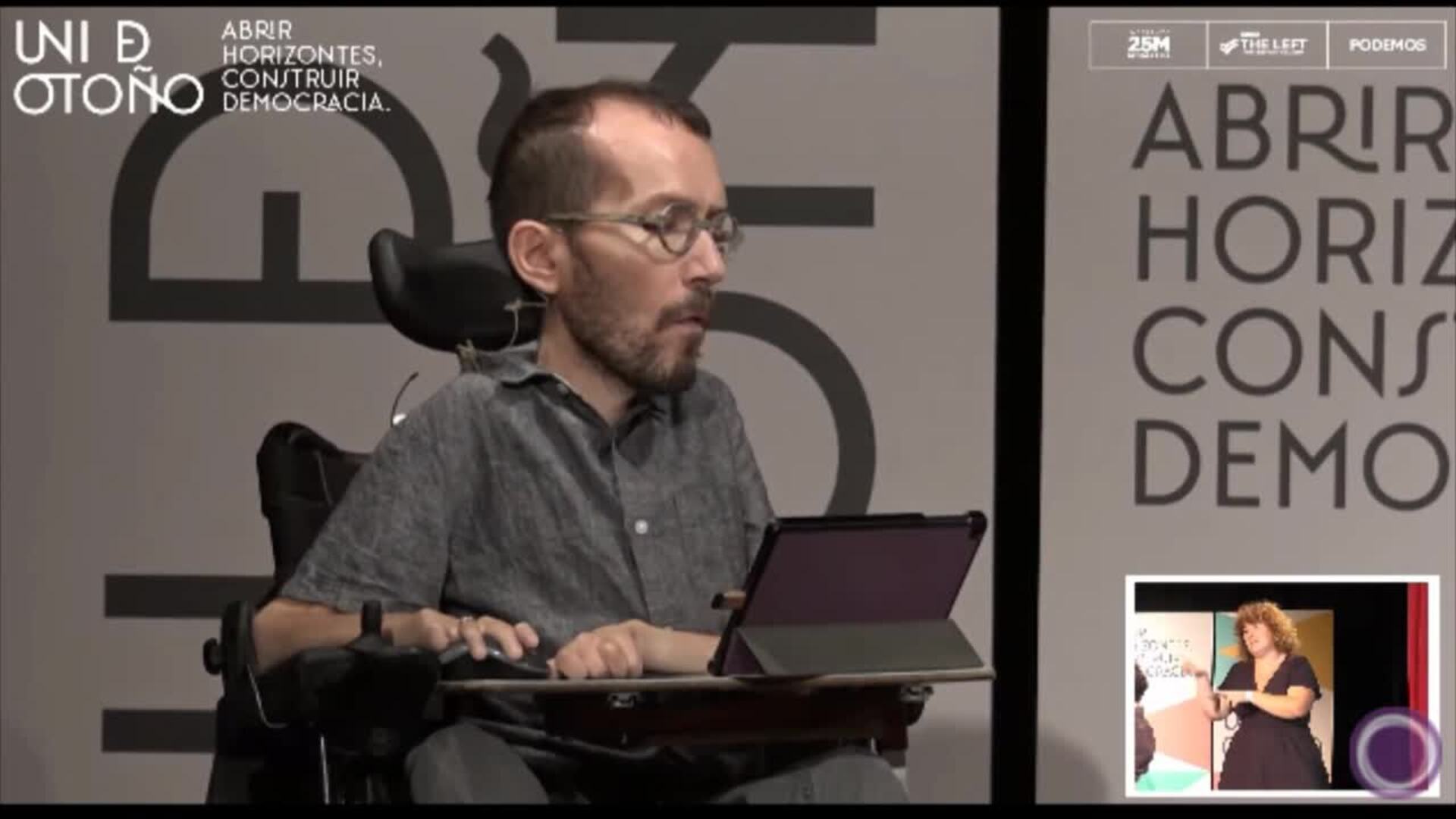 Echenique apunta que el golpismo aparece &quot;cuando se cree que la gente vota mal&quot;