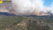 El primer gran incendio forestal del año obliga a desalojar Montanejos y otras siete poblaciones en Castellón