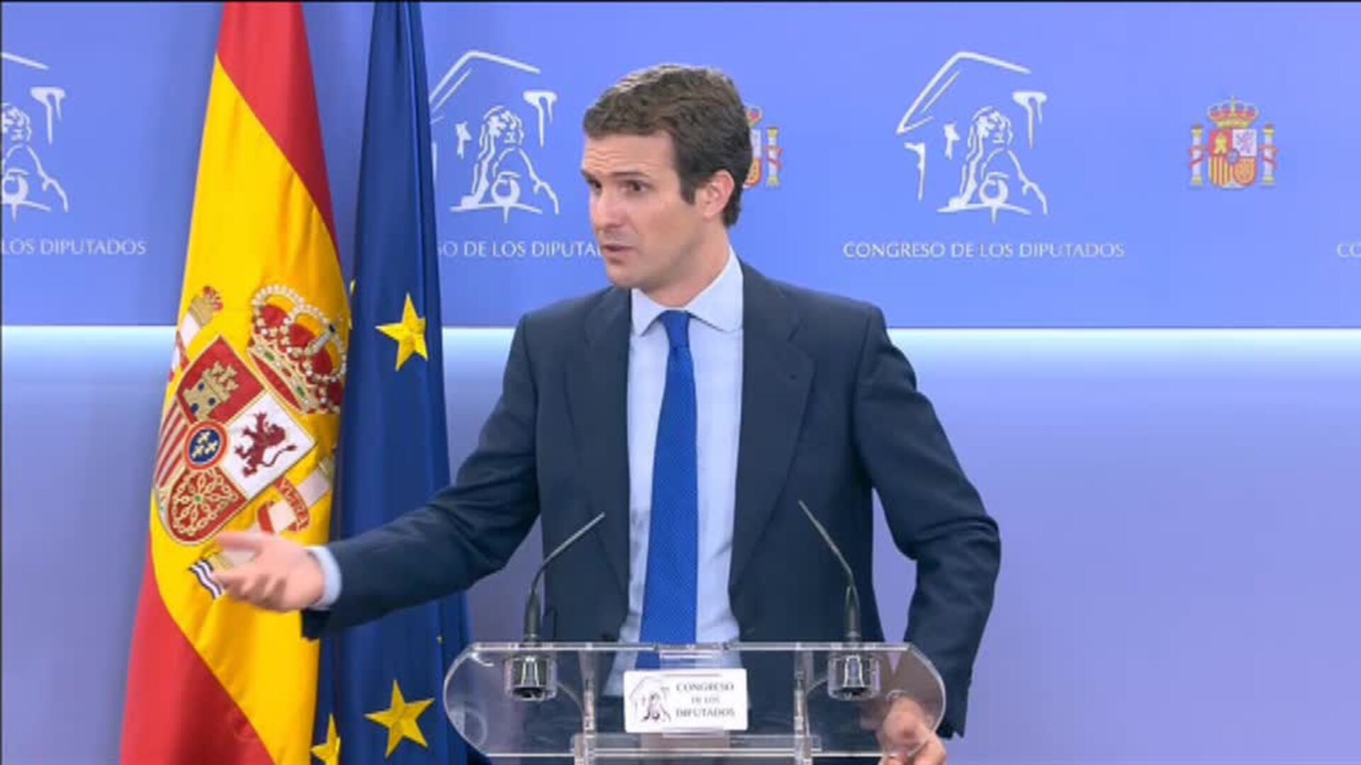 Casado: &quot;Confiamos en que la semana que viene haya investiduras en Madrid y Murcia&quot;