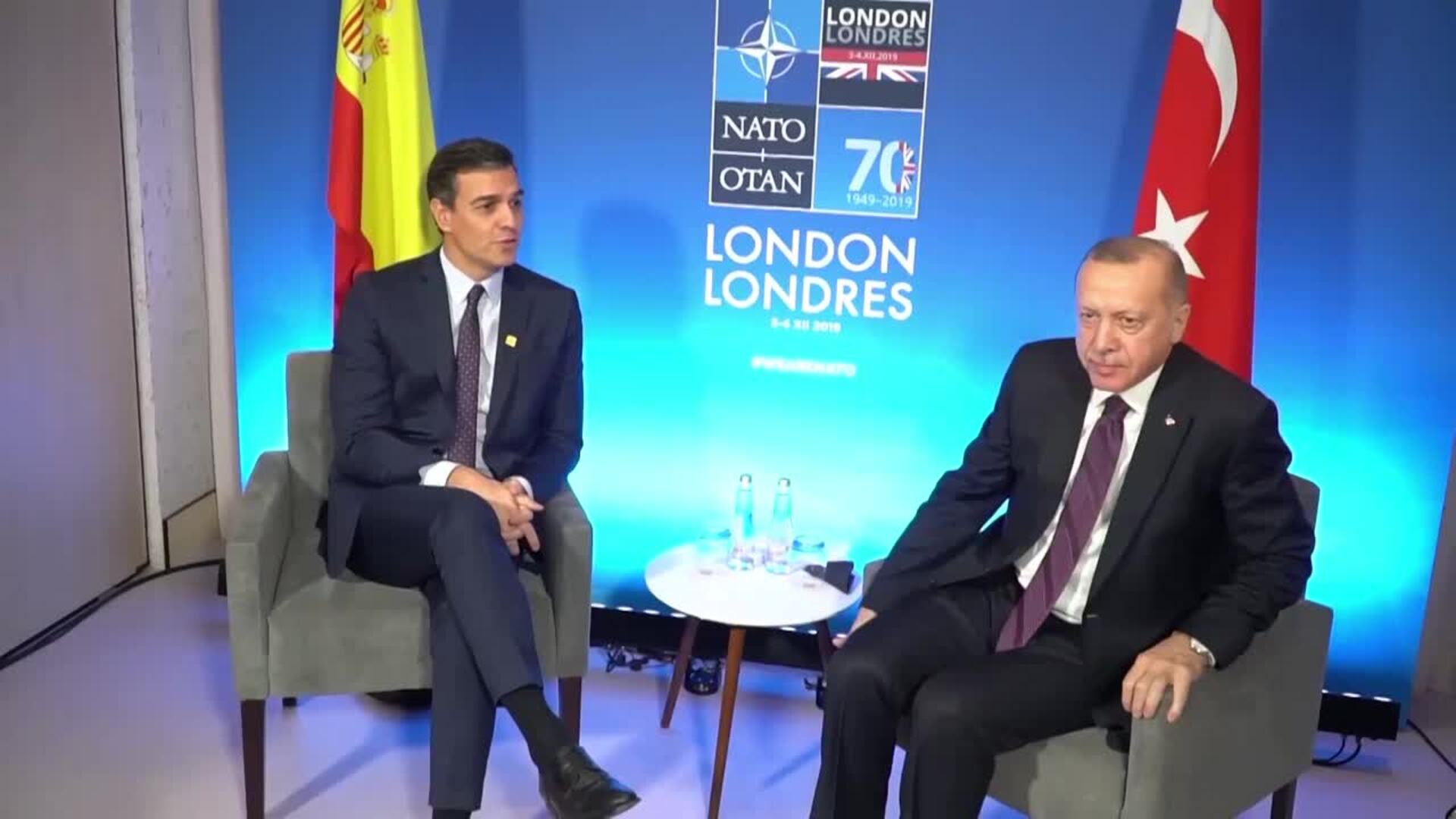 Sánchez mantiene una reunión bilateral con Erdogan