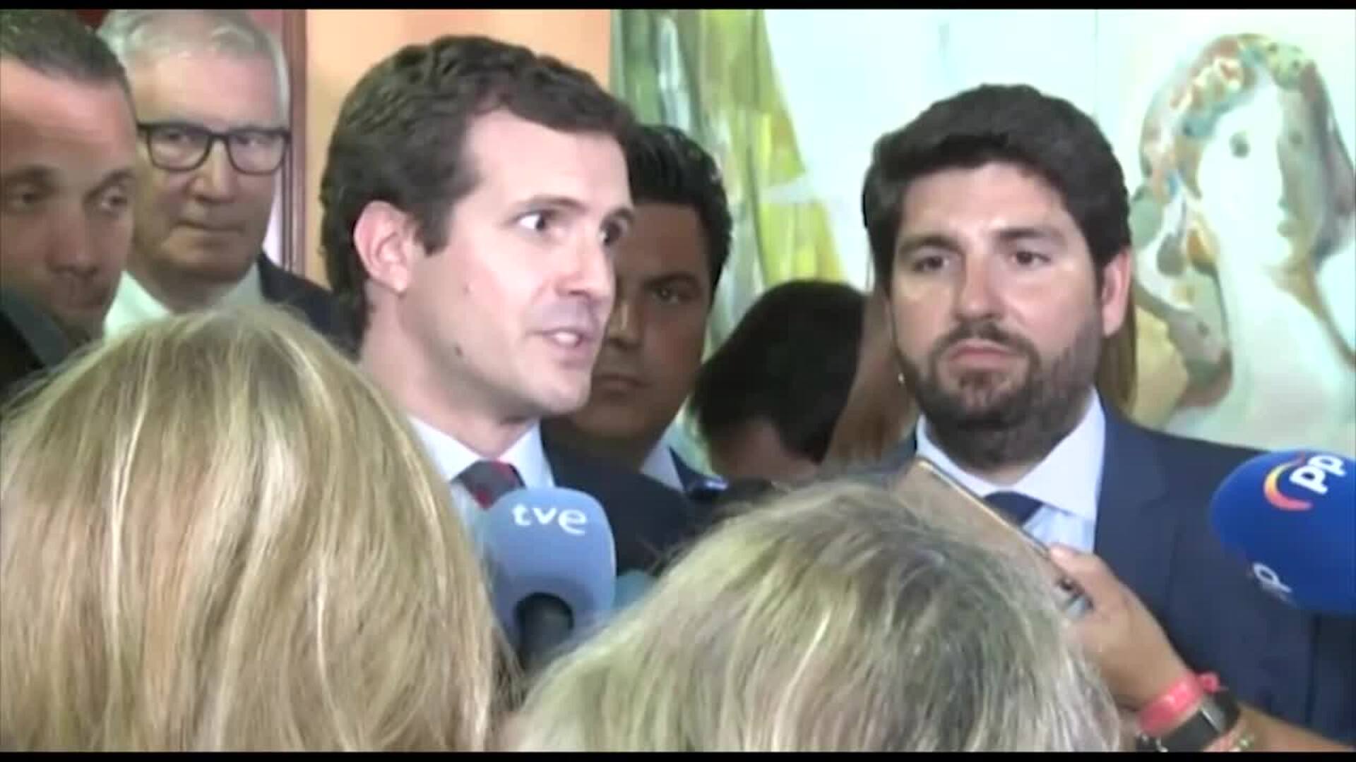 Casado rechaza abstenerse en otra investidura de Sánchez y ofrece pactos