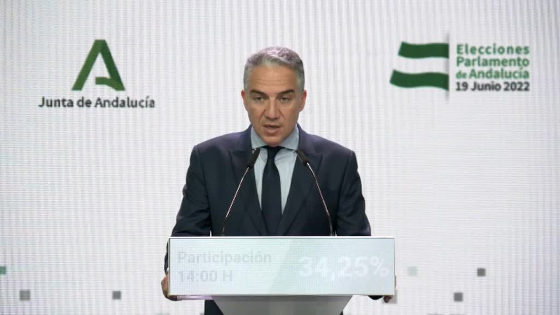 La participación en las andaluzas sube hasta el 34,25 por ciento a las 14:00 horas