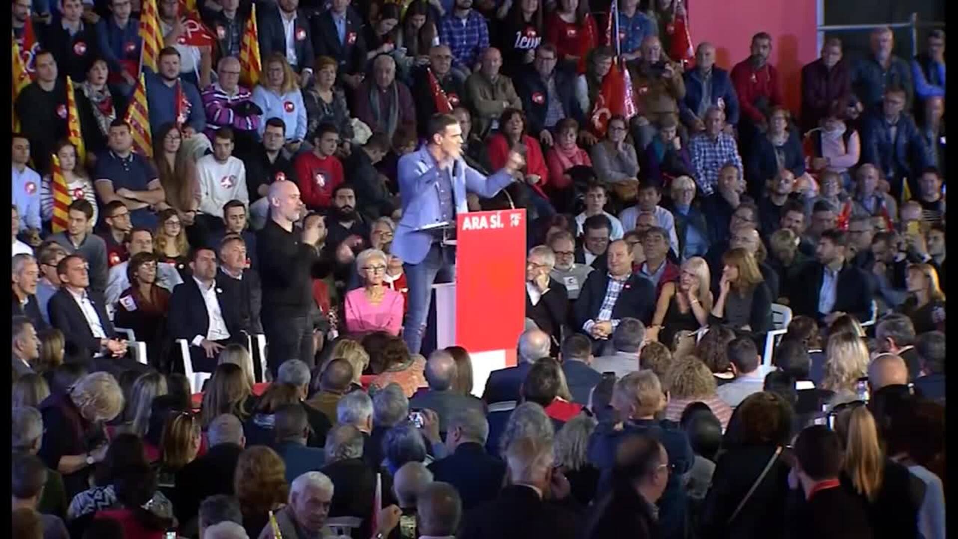 Sánchez cierra la campaña presentándose como la &quot;esperanza&quot;