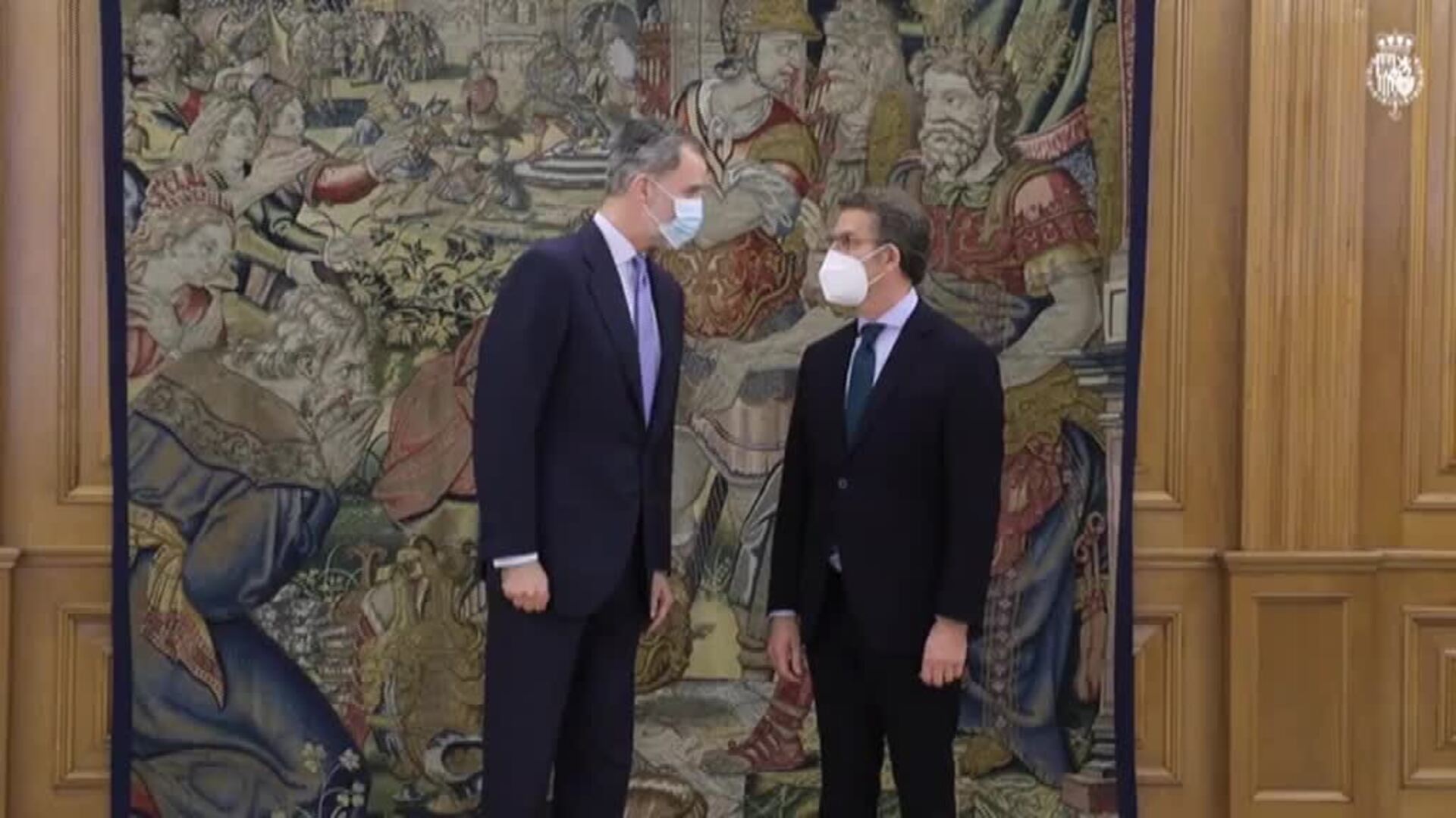 El rey recibe en Zarzuela a Feijóo