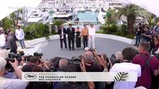Sesión de fotos en Cannes al elenco de The Phoenician Scheme de Wes Anderson