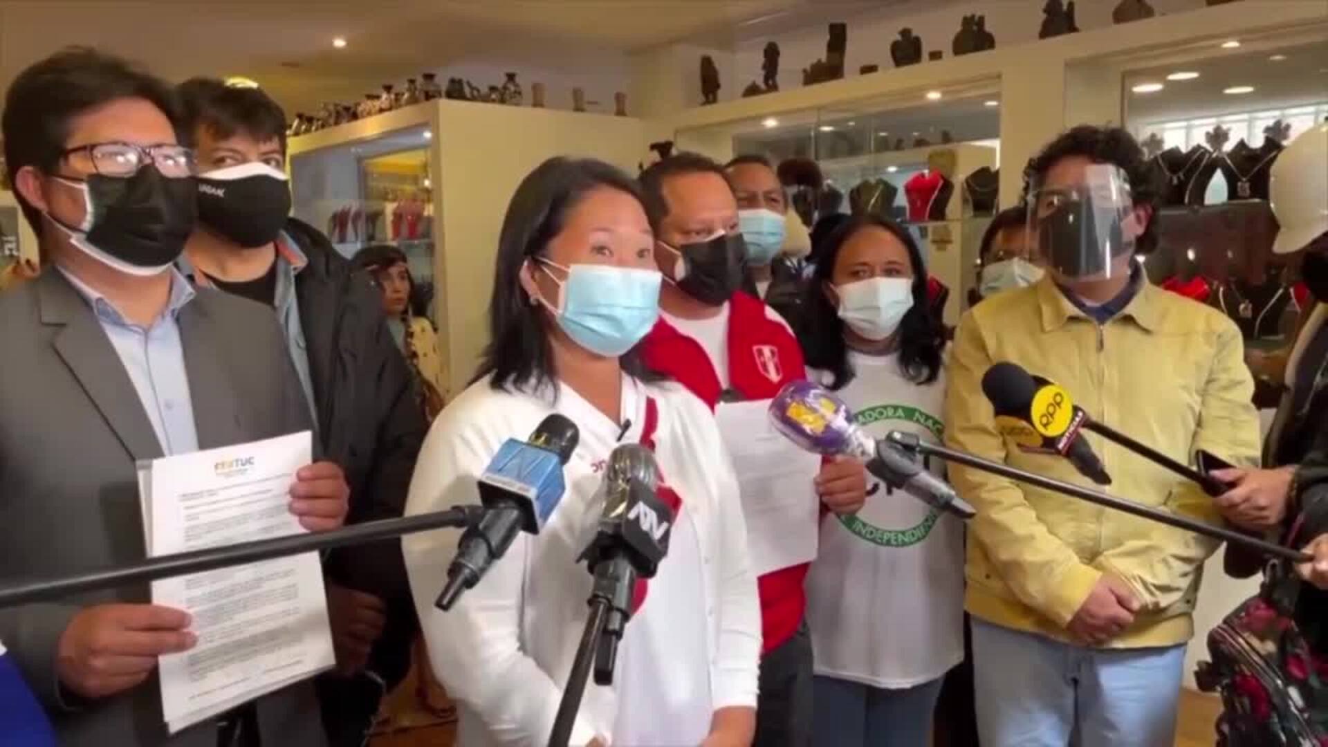 Keiko Fujimori exige un recuento de votos &quot;hasta el final&quot;