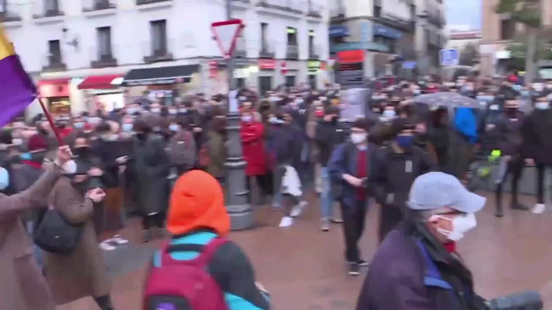 Concentración en Madrid rechaza la condena de cárcel al rapero Hasél