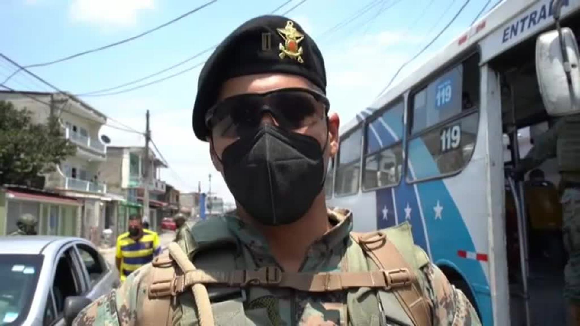 Puestos de control del ejército en Guayaquil