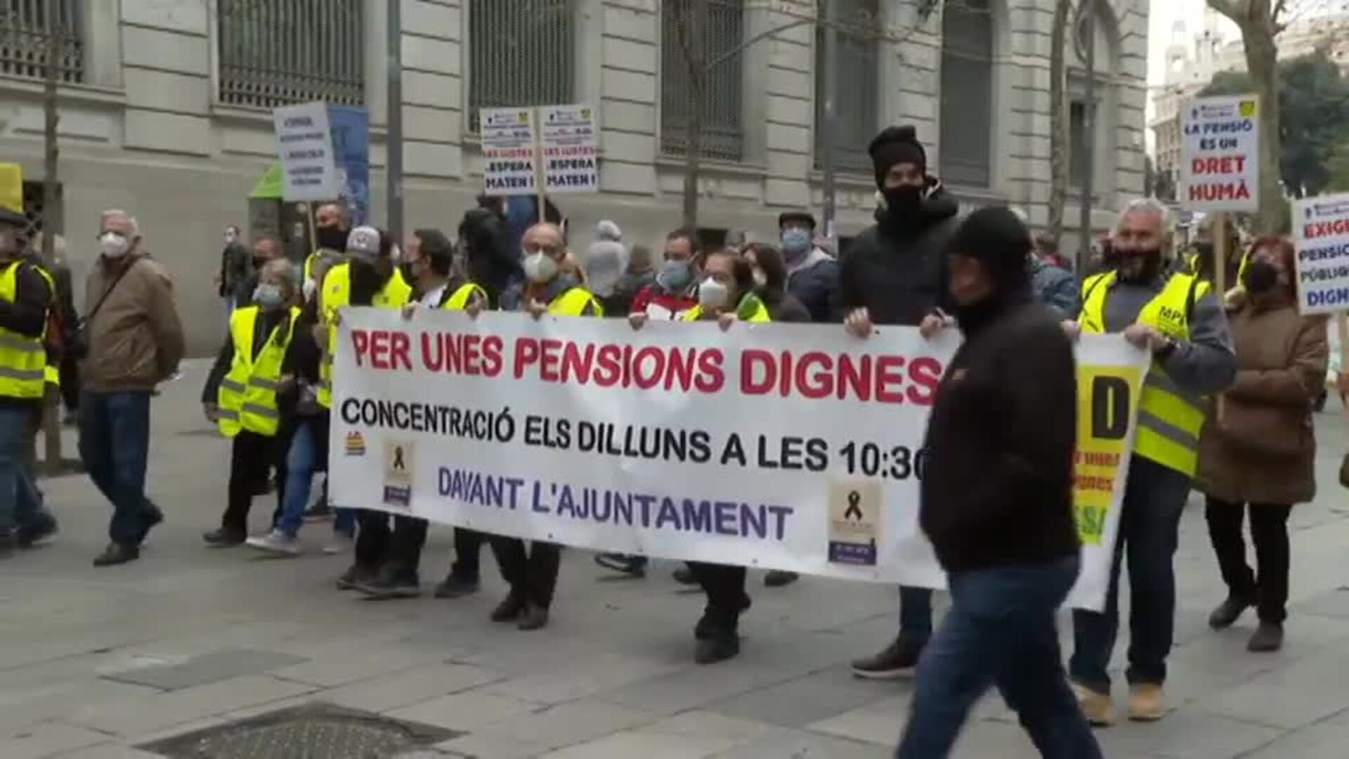 Marchas en Barcelona y Bilbao reclaman una subida de las pensiones ligada al IPC