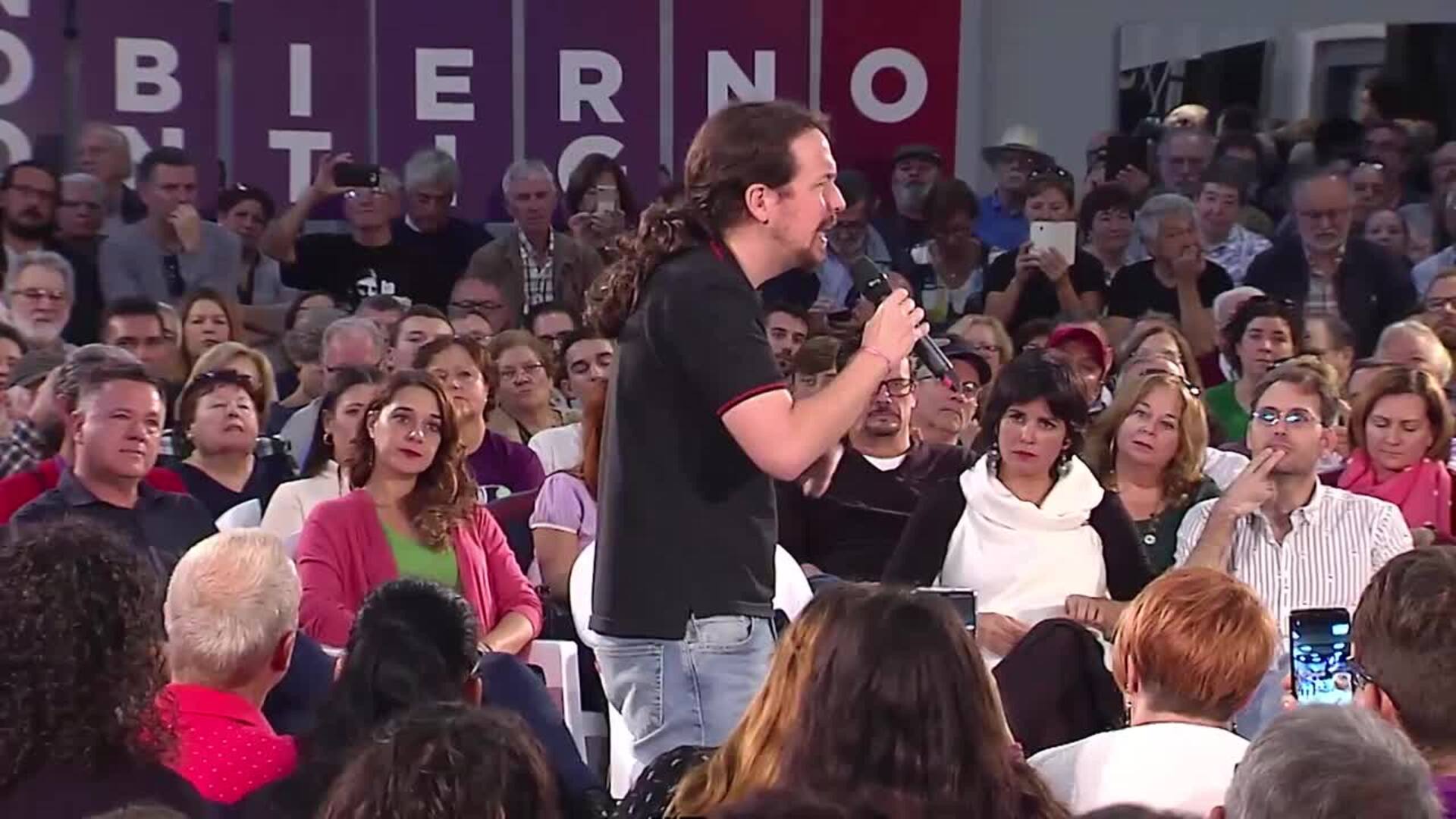Iglesias: Sánchez quiere pactar con PP para aplicar recortes