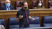 Iglesias se defiende del caso Dina con insultos: llama «cretino» al PP y «acomplejado reaccionario» a Vox