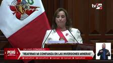 Presidenta Boluarte reafirma "apuesta y confianza" en minería con altos estándares técnicos y legales