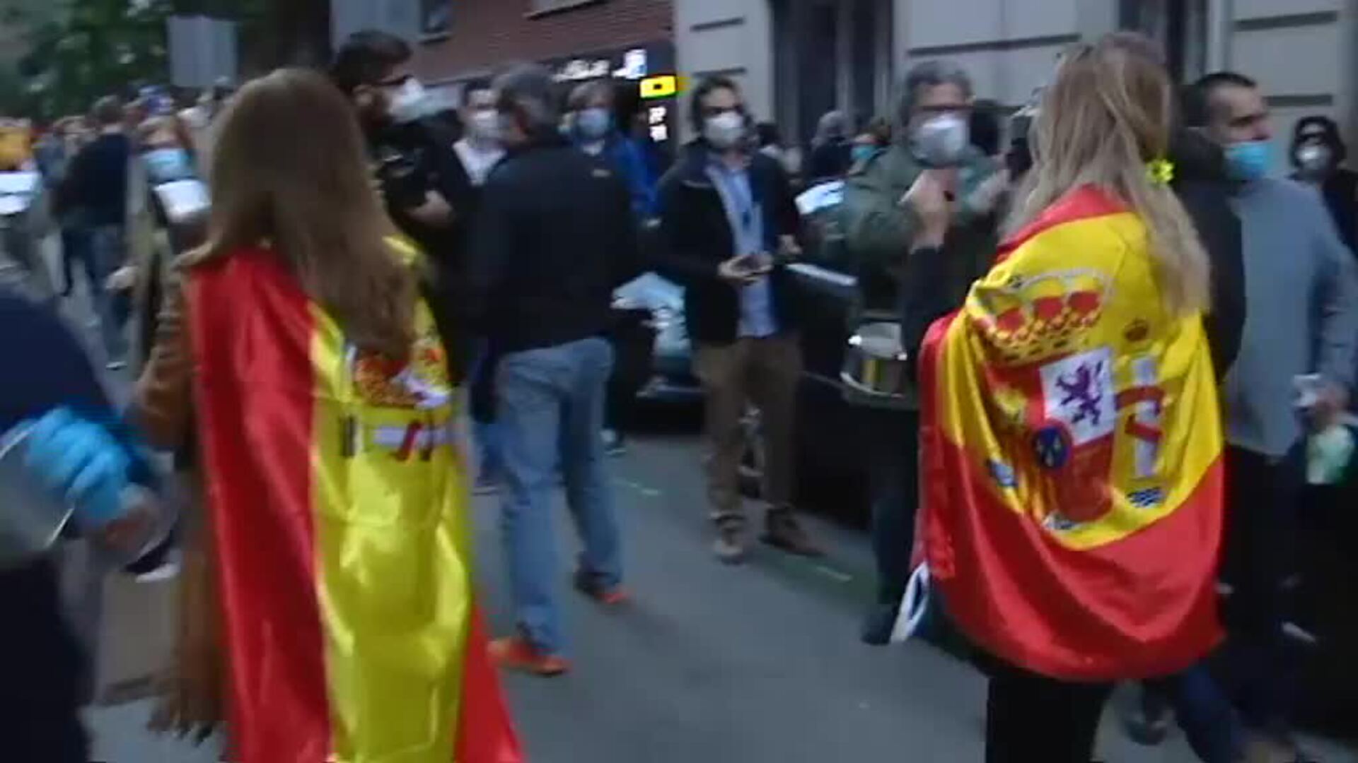 Nueva protesta contra el Gobierno en el madrileño barrio de Salamanca en pleno estado de alarma