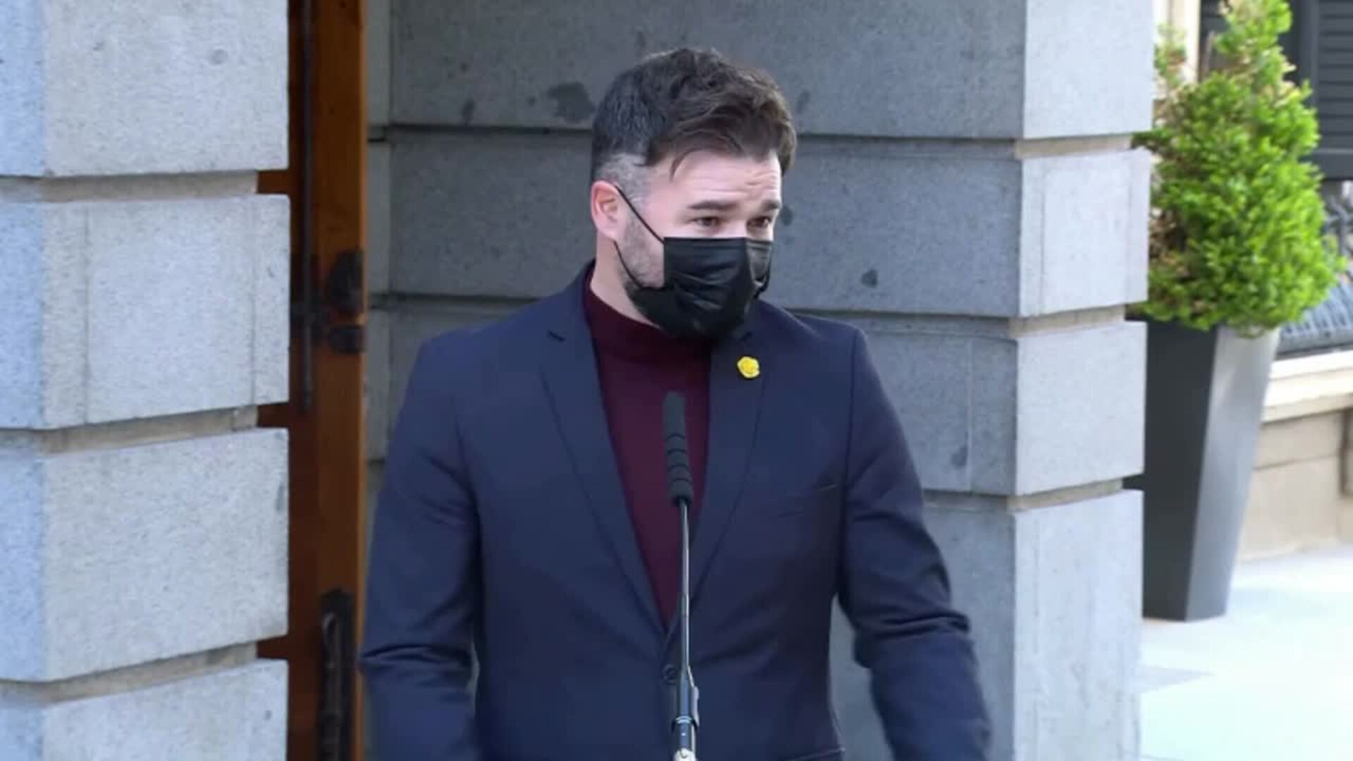 Rufián muestra &quot;escrupuloso respeto&quot; ante decisión de Iglesias