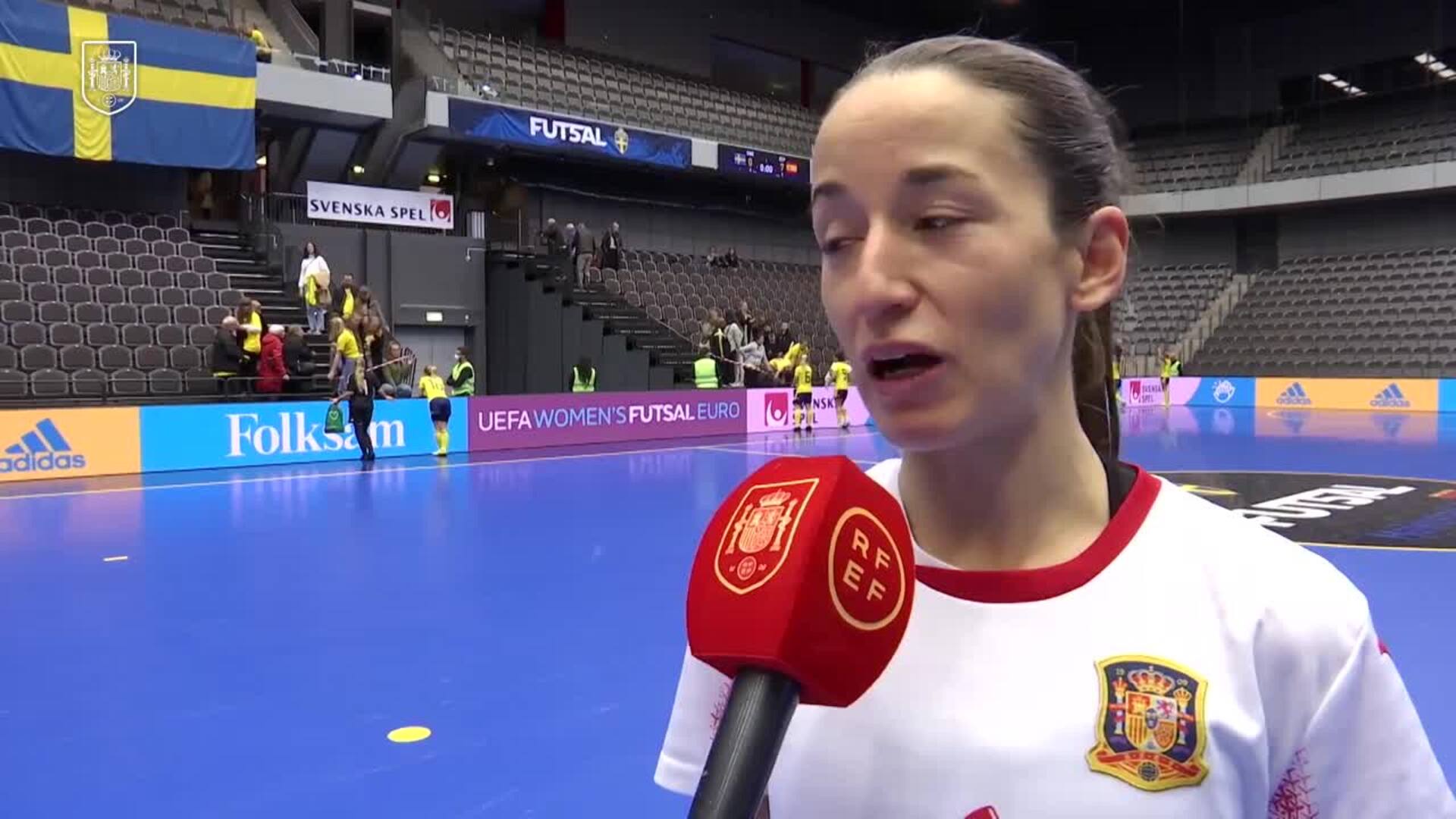Clàudia Pons, &quot;satisfecha y contenta&quot; tras la victoria ante Suecia (0-7)