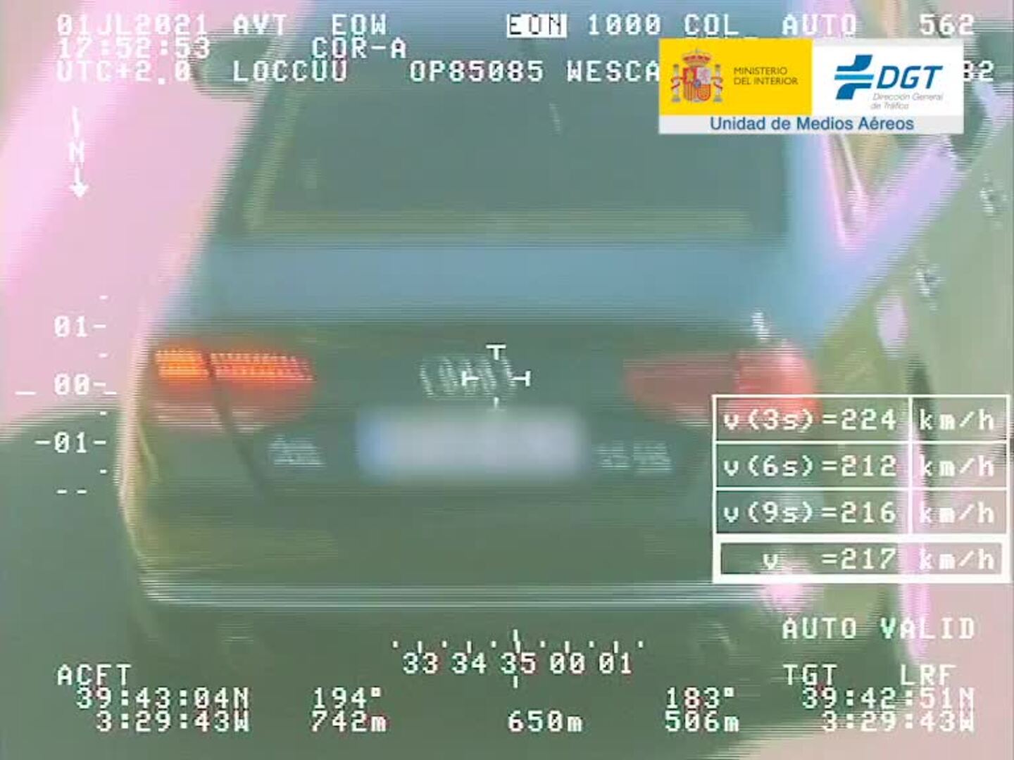 Los helicópteros de la DGT captan vehículos circulando a velocidades superiores a las permitidas 1