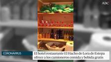 El hotel restaurante El Hacho de Lora de Estepa ofrece a los camioneros comida y bebida gratis las 24 horas