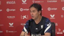 Lopetegui y su futuro en el Sevilla FC: «No estoy pendiente de lo que dicen o no dicen sobre ese tema»