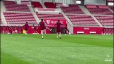 Amplia presencia canterana en el entrenamiento del Sevilla FC