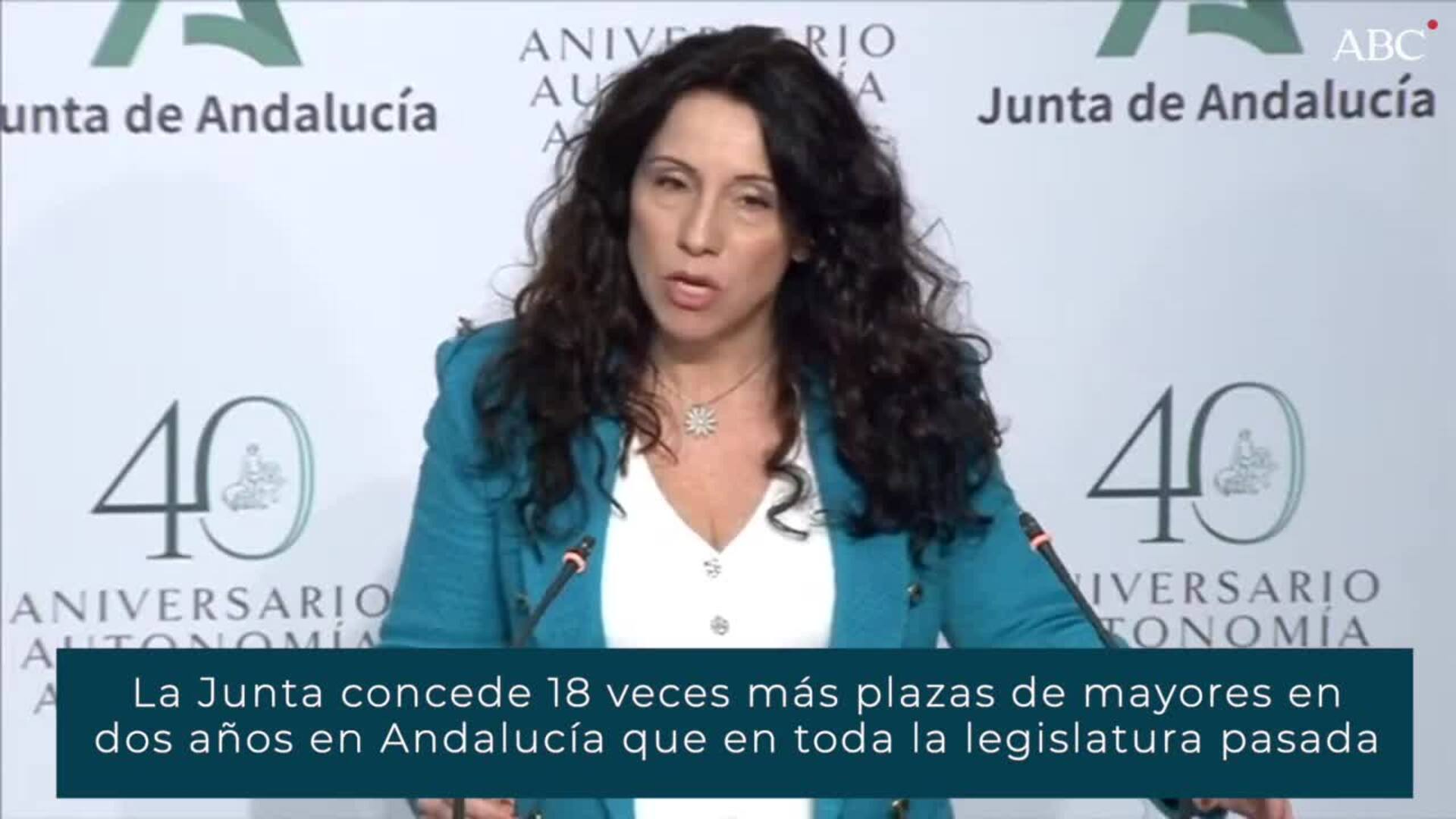 La Junta concede 18 veces más plazas de mayores en dos años en Andalucía que en toda la legislatura pasada