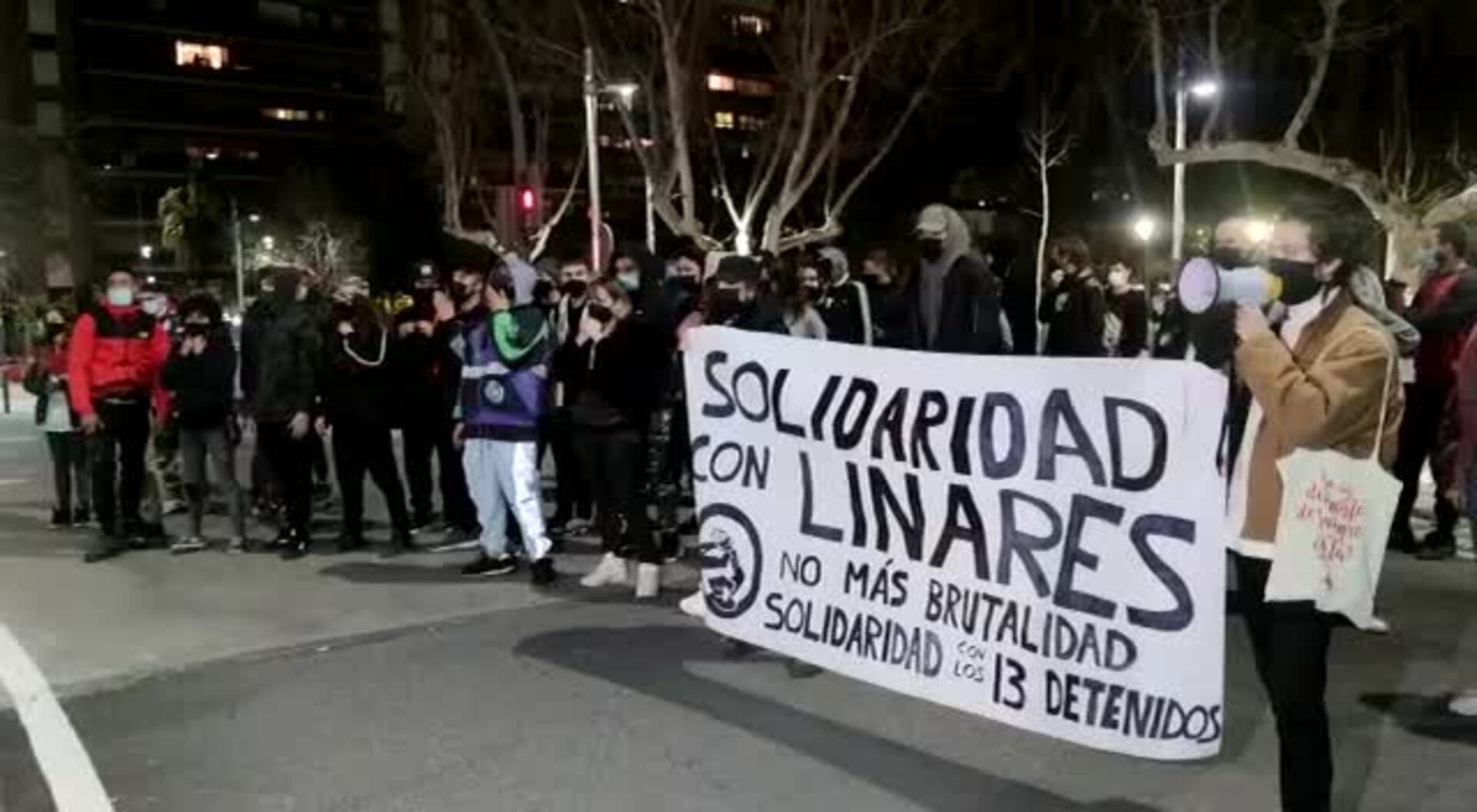 Manifestación antisistema en Jaén