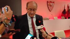 José Castro hace balance de la junta extraordinaria de accionistas del Sevilla FC que lo mantiene como presidente