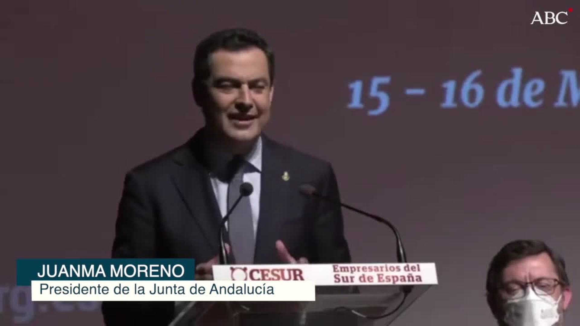 El presidente de la Junta de Andalucía asegura que la comunidad «es un refugio seguro para la inversión»
