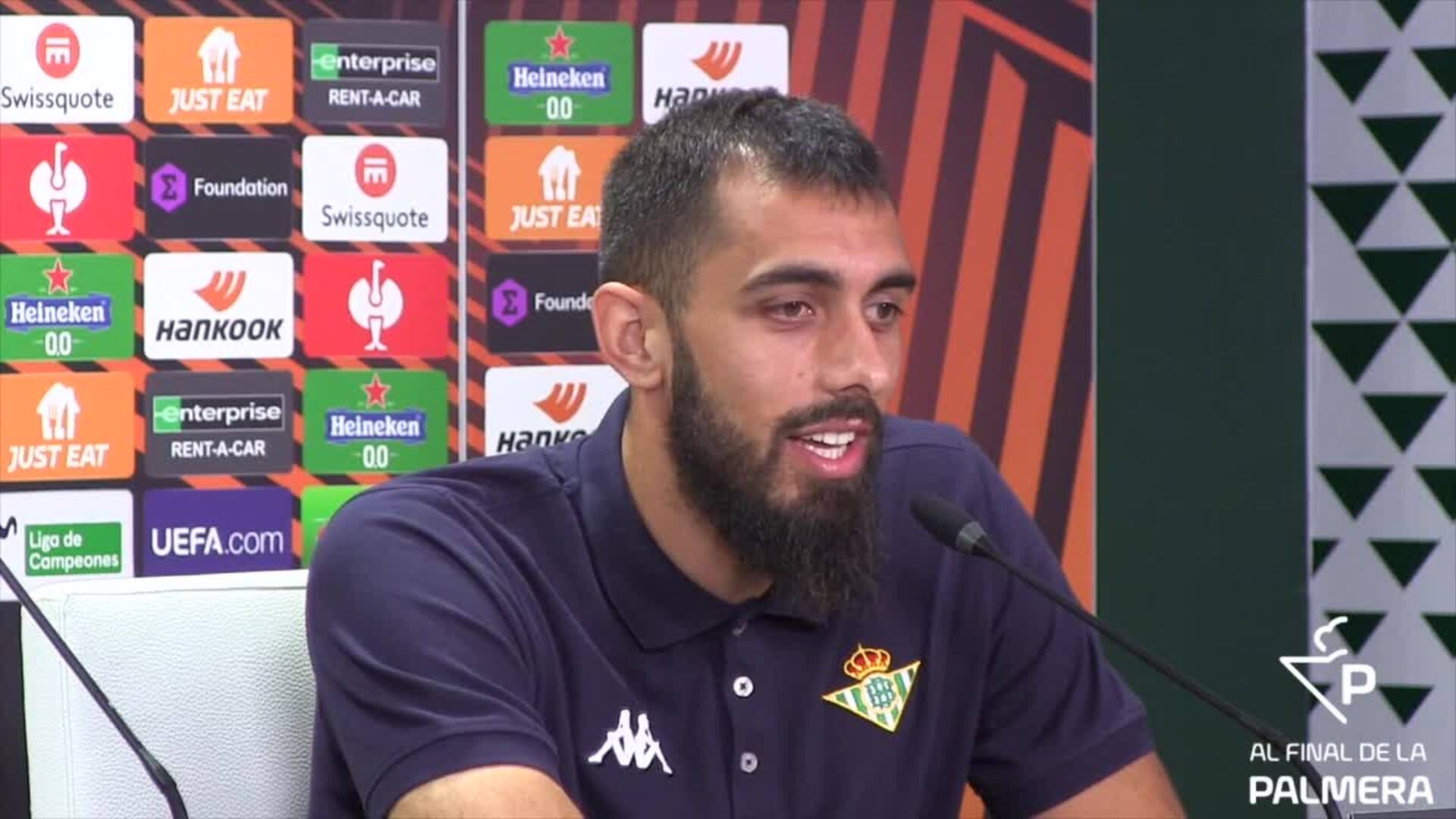 Borja Iglesias y el Betis - Leverkusen: «Es un día especial para nosotros y para la afición»