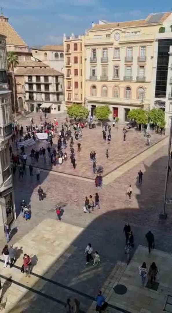 Fracasa la manifestación en favor de Pablo Hasél en Málaga con menos de 200 personas