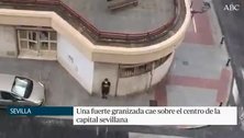 Impresionante tormenta de granizos en plena ola de calor en Sevilla, en vídeo