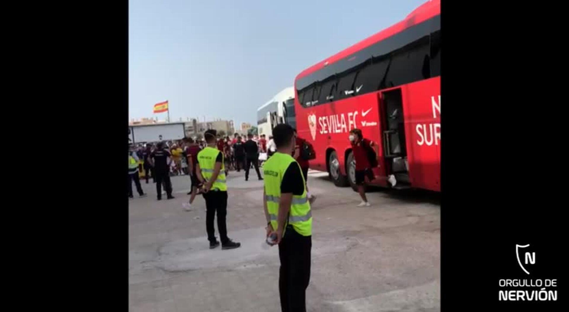 Llegada del Sevilla a La Línea