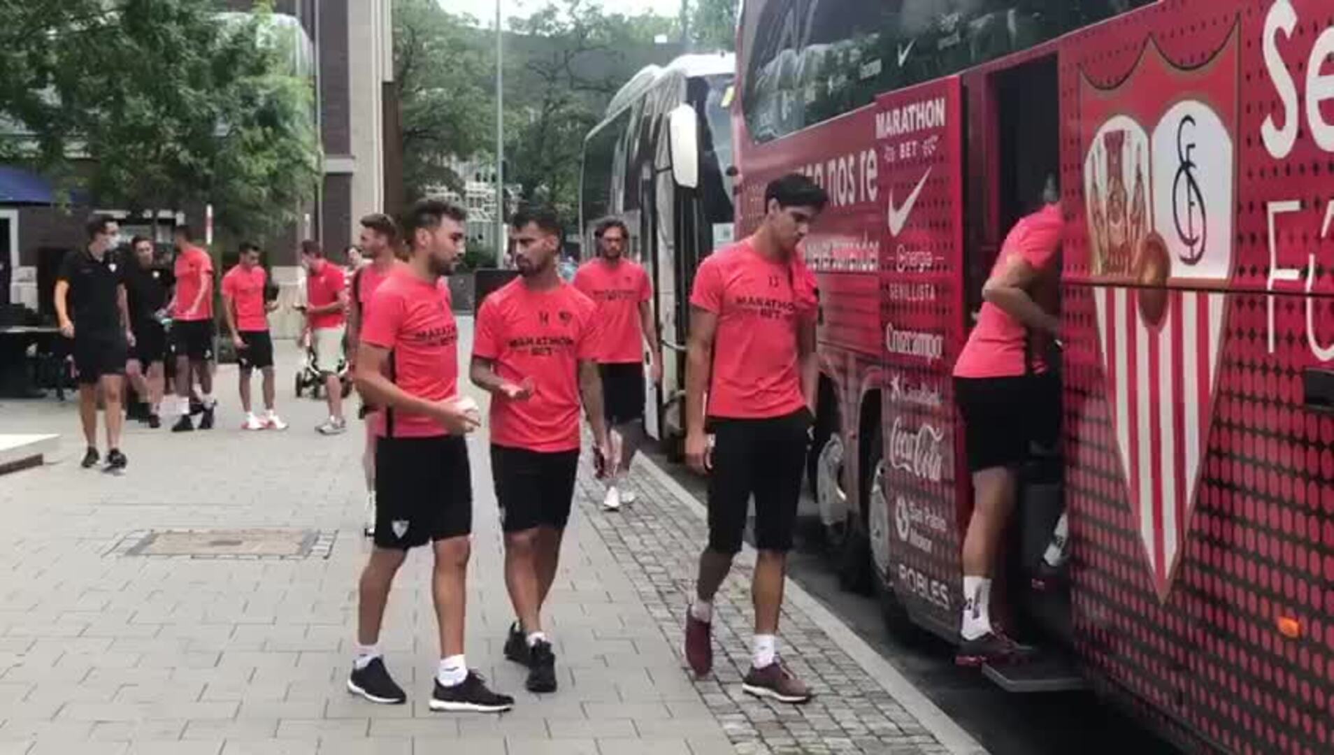 Los jugadores del Sevilla FC, en su concentración de Alemania