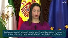 Arrimadas reivindica el papel de Ciudadanos en el cambio de Andalucía y deja en el aire el candidato a la Junta