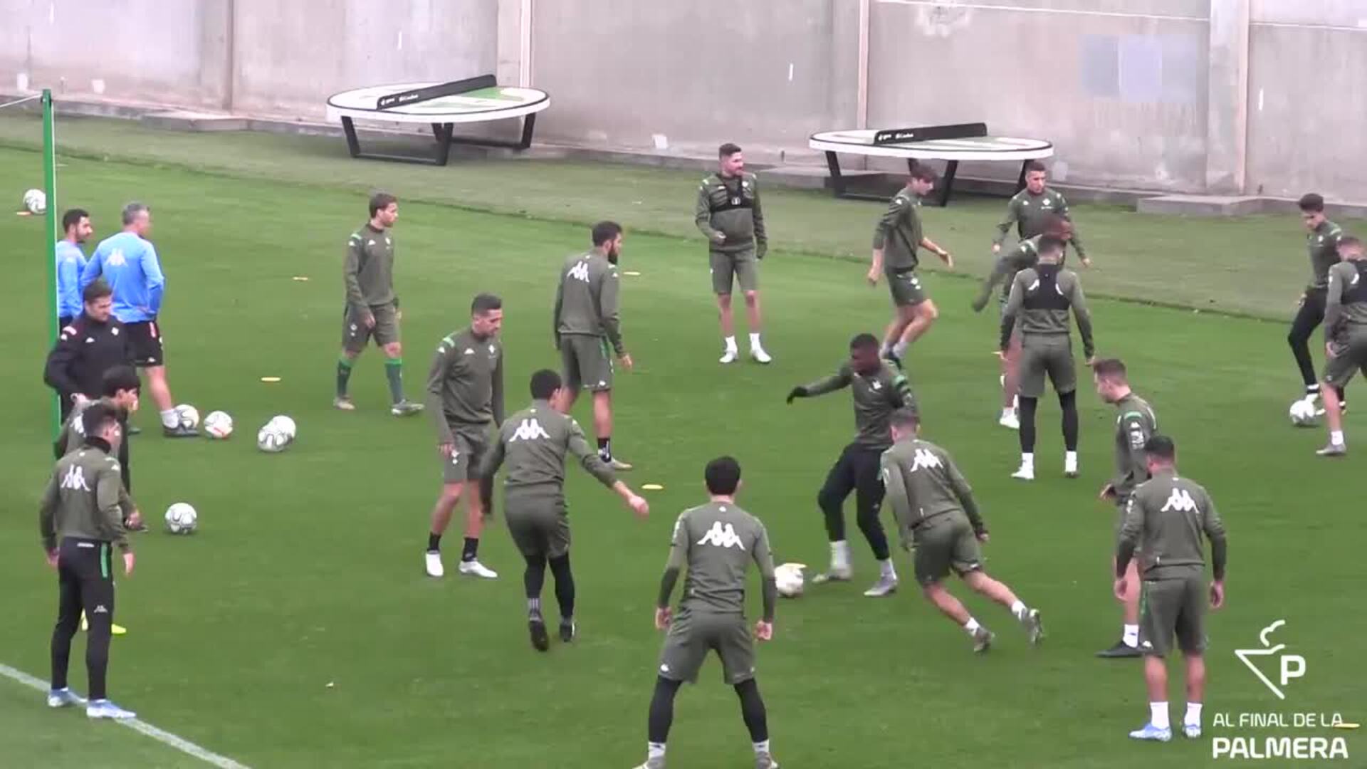 Entrenamiento del Betis de cara al partido contra Alavés