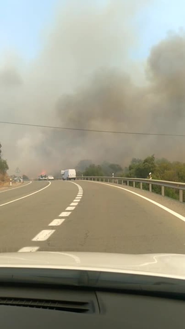 Imágenes del incendio de Almonaster