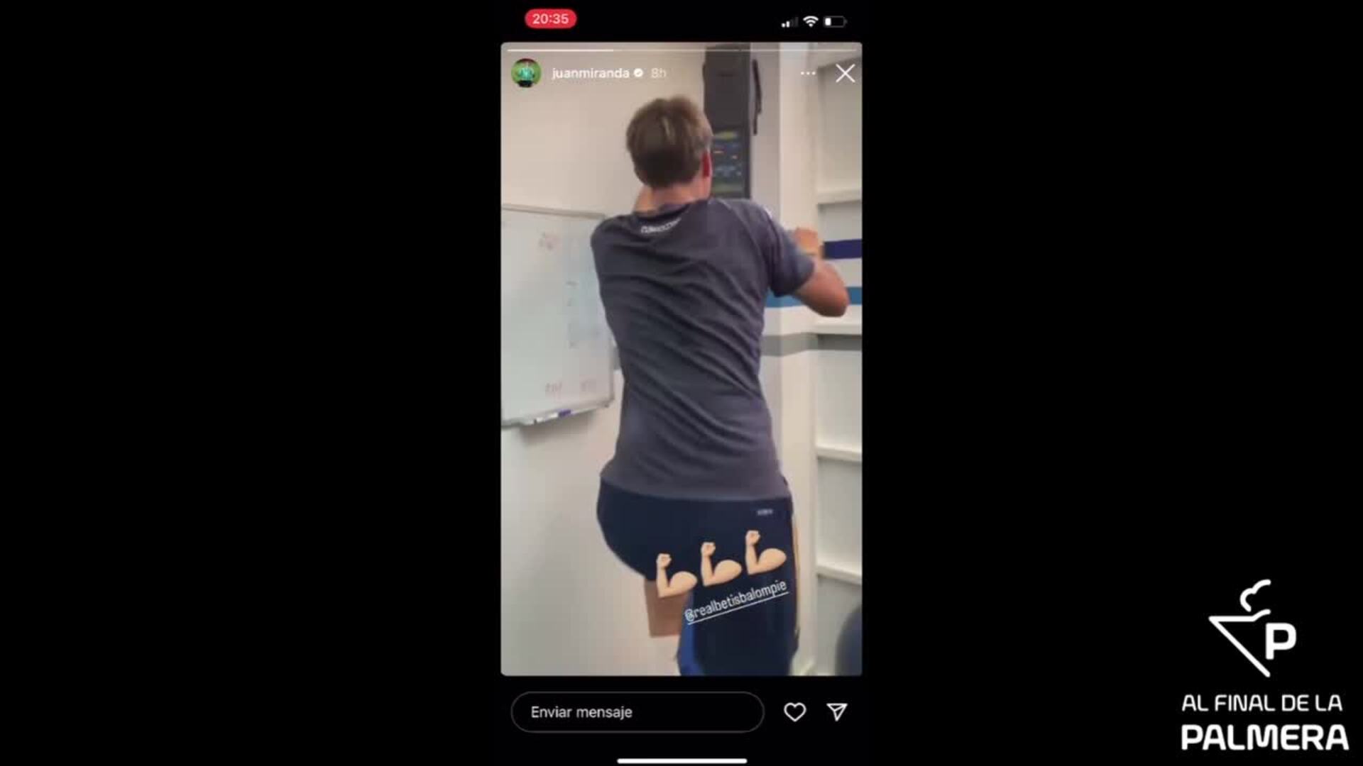 Betis: Miranda se machaca en el gimnasio antes de la pretemporada