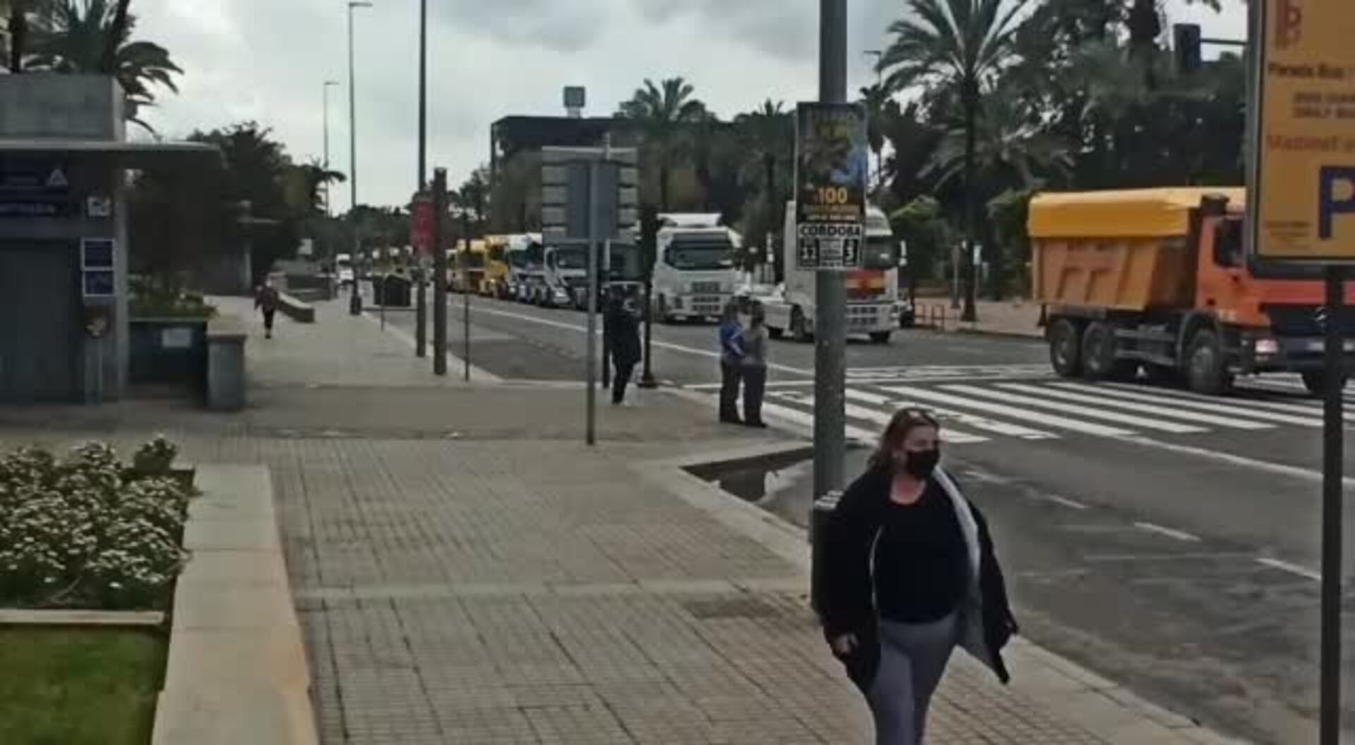 Marcha lenta de los camioneros por Córdoba