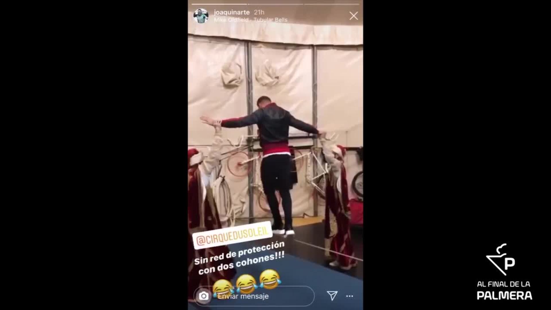 Joaquín y su visita al Circo del Sol tras el triunfo del Betis ante la Real Sociedad