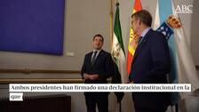 Juanma Moreno y Feijóo reclaman el fin de los pactos bilaterales de Sánchez y la igualdad en el reparto económico