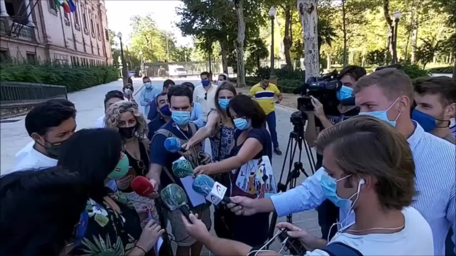 Protesta de los alcaldes de la provincia de Sevilla