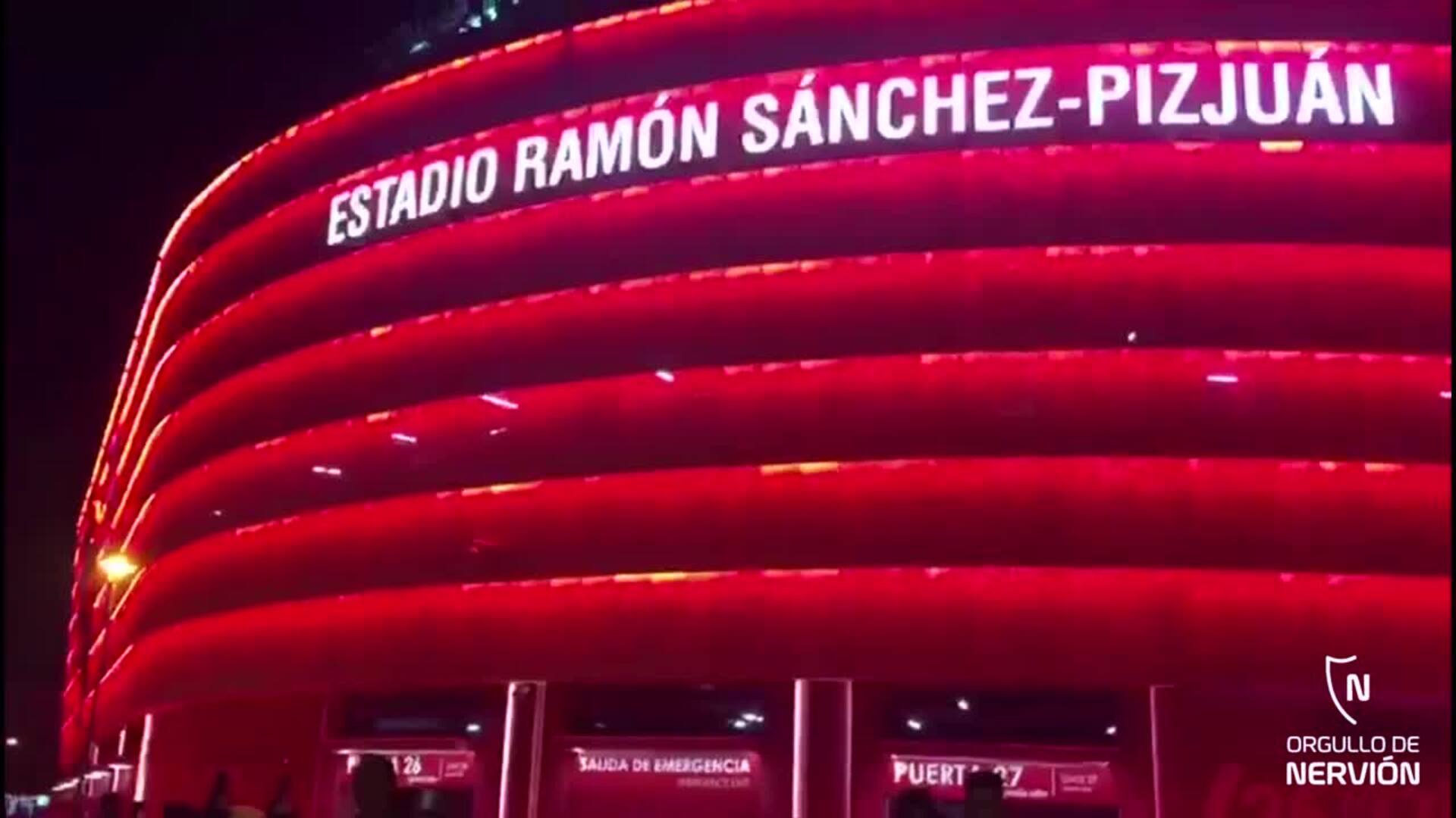 Ambiente previo en los aledaños del Sánchez-Pizjuán al partido Sevilla-Cluj