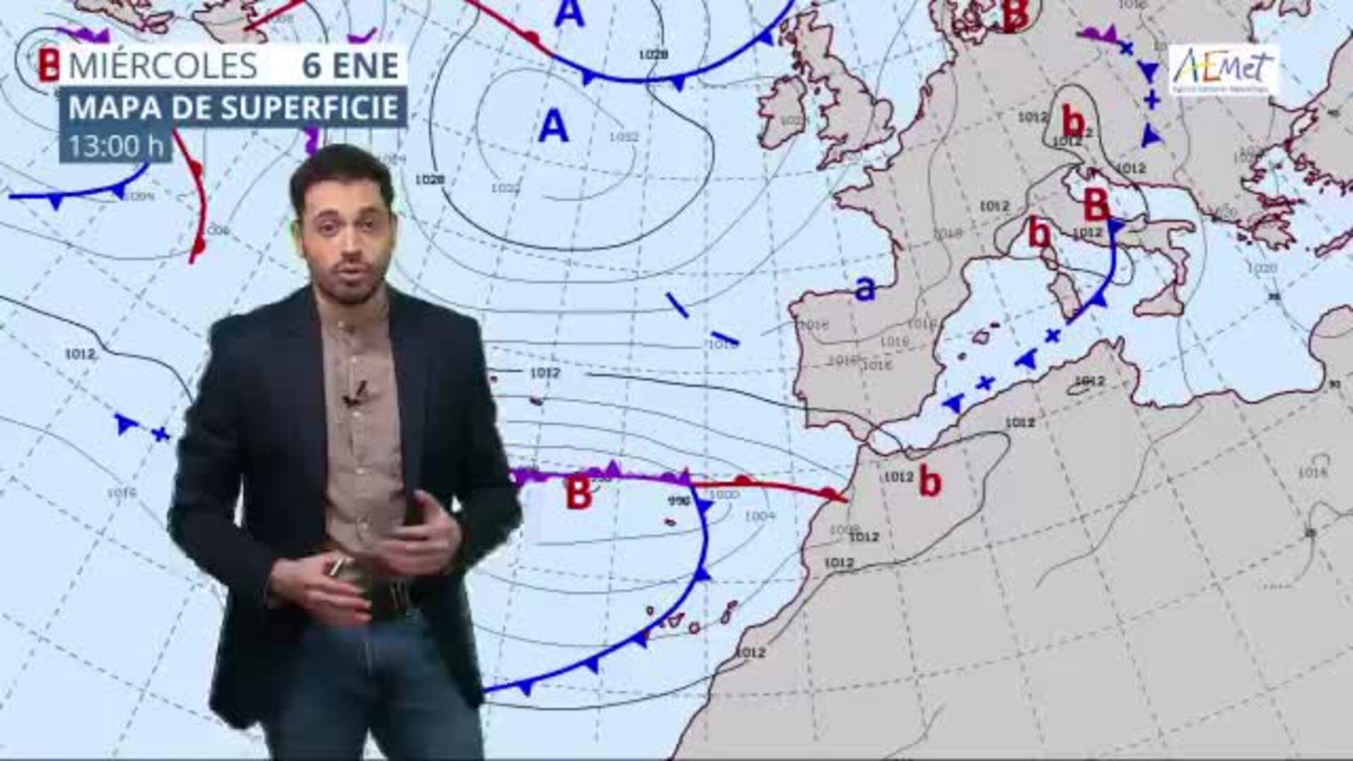 Previsión meteorológica para la víspera y el día de Reyes