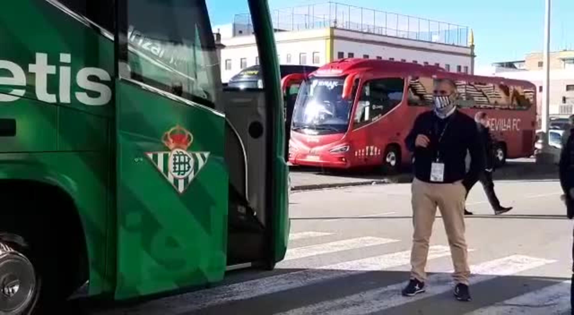 Así llegó el Betis al Villamarín para el derbi