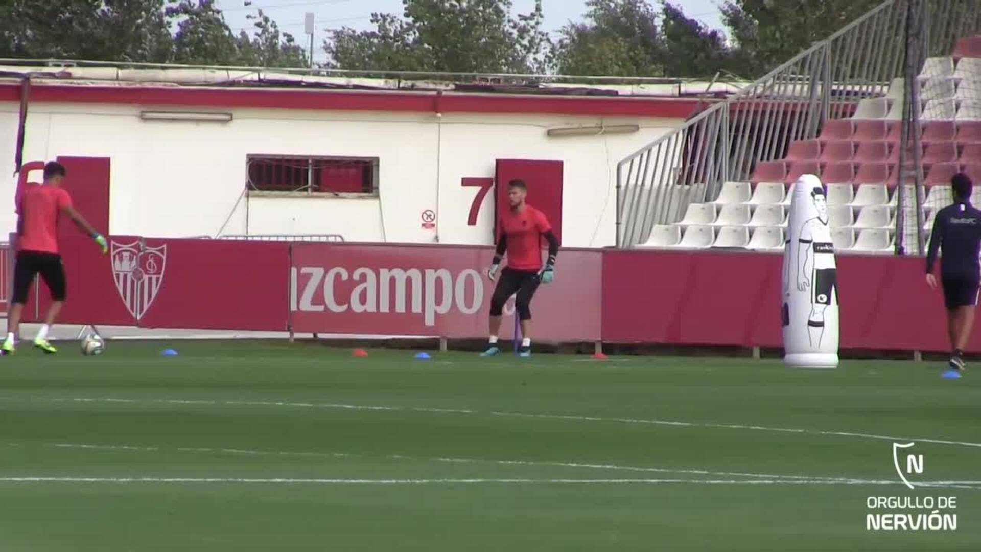 Penúltima sesión del Sevilla antes del duelo ante el Alavés