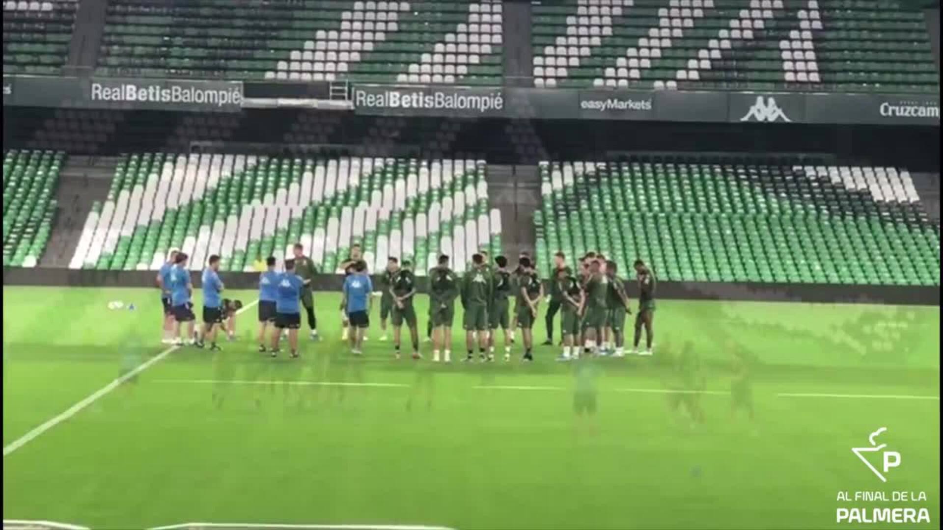 Haro y Catalán, presentes en el entrenamiento del Betis previo a la visita del Celta