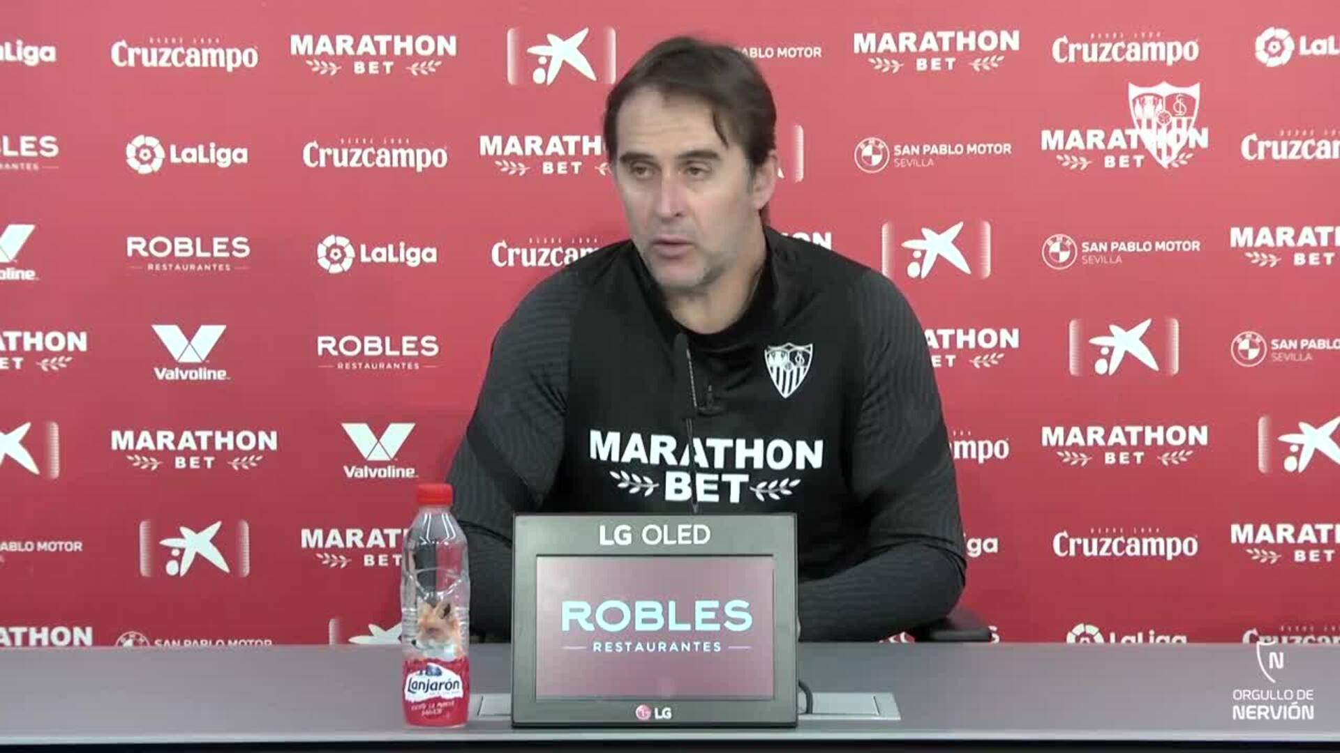 Lopetegui y las bajas para el derbi: «Cada hora que pasa es importante para conocer el estado de cada futbolista»